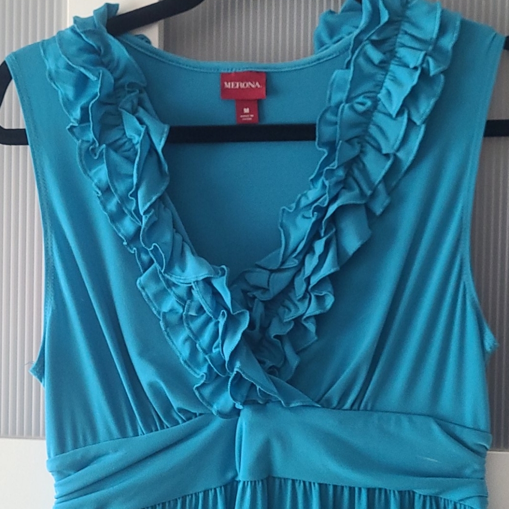 Merona Ruffle Neck Maxi Dress - Picture 2 of 3